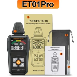 Advanced Electromagnetic Radiation Tester - High Precision Handheld EMF Meter with 9999 Display (ET01Pro 5 - in - 1)