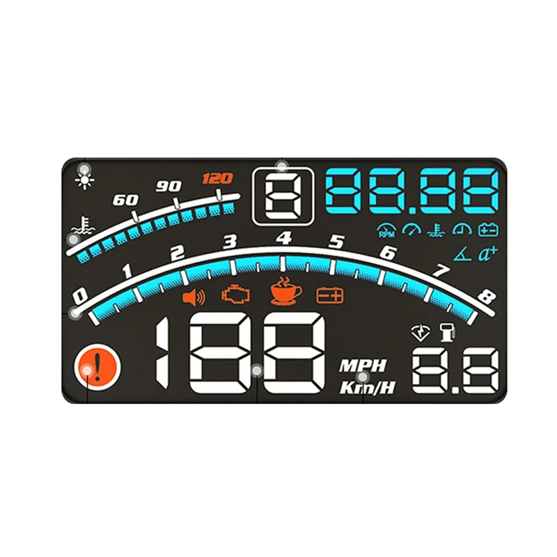 V41  ÷ ڵ OBDII EUOBD 5.5 ġ   HUD ÷ Ʈ ˸,   ġ RPM KM/H