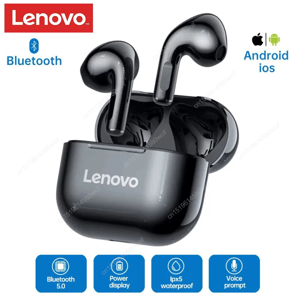 Lenovo Live Pods Lp40 Tws Auricolari Bluetooth 5.0 Cuffie True Wireless Touch Control Cuffie Sportive Antisudore Auricolari In-Ear