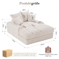 Роскошный шнуровой диван, современный дизайн, 4 подушки, ультра-мягкий и многофункциональный диван-кровать, без сборки, компактный для гостиной — изображение 2