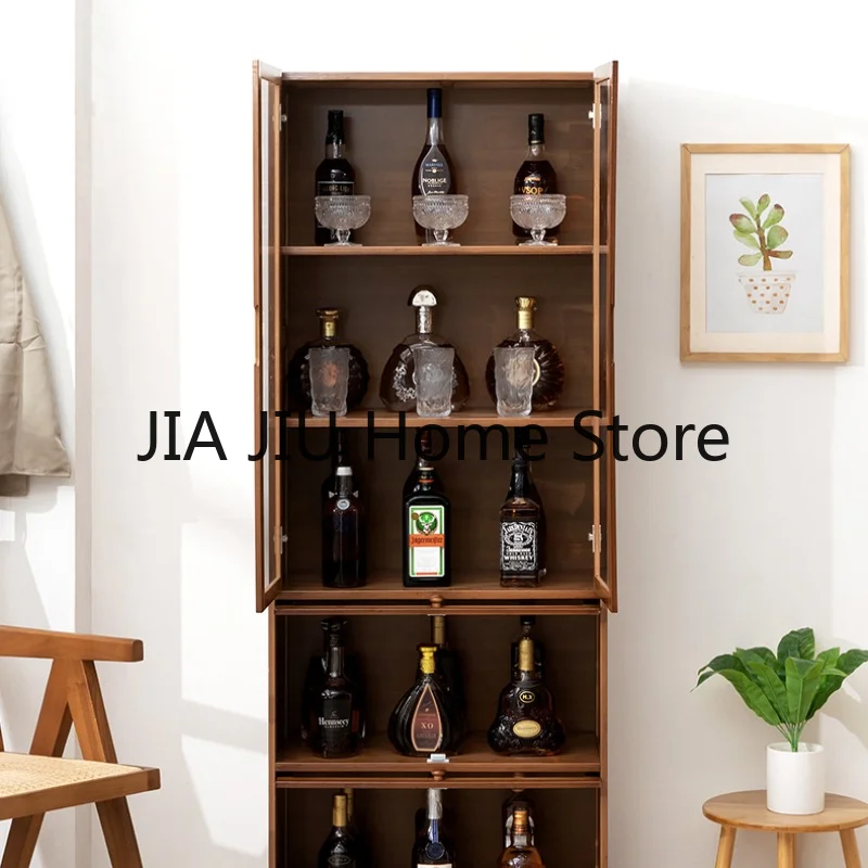 Liquor Display Wine Cabinets Modern Storage Simplicity Wall Wine Cabinets European Wooden Estante Vinos Bar Furniture QF50JG