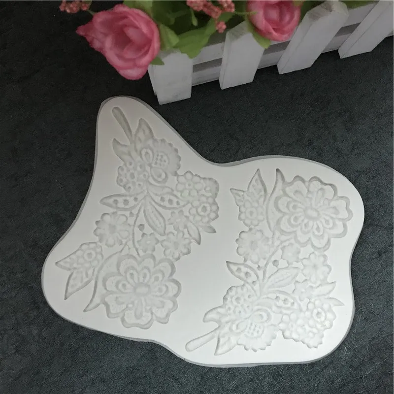 

Цветочная фотография DIY помадка торт шоколад десерт фотография 3D листья кружева кружевной коврик декоративный инструмент для выпечки