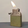 NEW Double Fire Switch Butane Lighter Brass Windproof Movement Gas Inflate Inner Insert Conventional ZP Replace Accessories 4