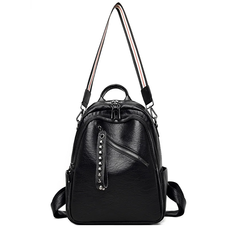 Fashion Leather Women's Backpacks High Quality Female Travel Backpack College Students School Bag Mochilas