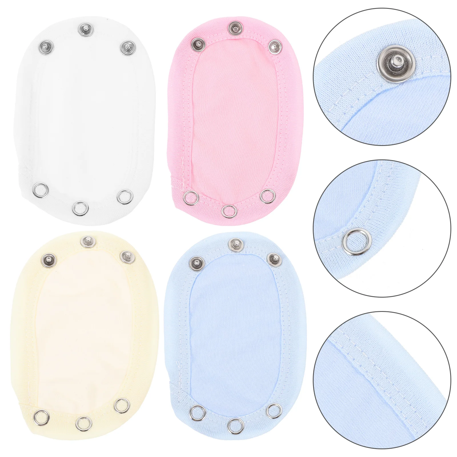

4 Pcs Butt Bag Extension Piece Bodysuit Extender for Baby Jumpsuits Extenders Snap Toddler Snaps Boy Girl