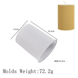 Elegant Striped Candle Mold for Handmade Scented Creations - DIY Home Decor Craft Mould (A)