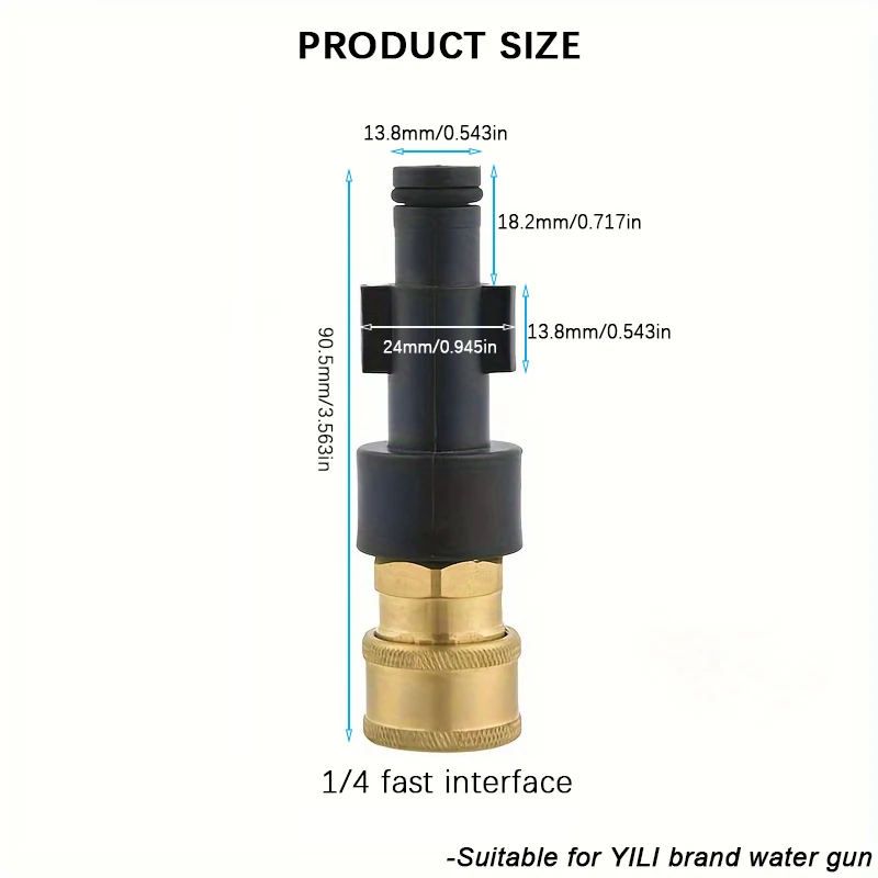 High pressure car washing gun foam spray pot 1/4 "quick connector accessory, with 5/7 nozzles, suitable for YILI brand water gun 2
