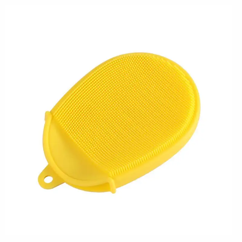 Does Not Hurt The Skin Soft One-piece Molding Bath Brush Silica Gel To Bend Arbitrarily. No Dead Angle Cleaning Shampoo Brush