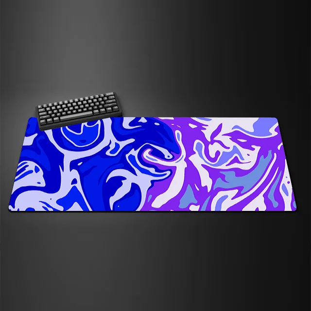 Vibrant Abstract Art Gaming Desk Mat – Large Non-Slip Rubber with Locking Edge, 900x400