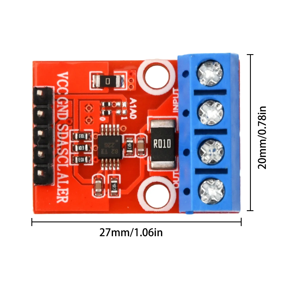 รูปสินค้า โมดูลวัดแรงดันและกระแสไฟฟ้า I2C 0-36V