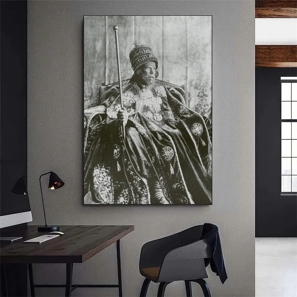 Emperor Menelik Ii Of Ethiopia Adwa Poster Gallery Prints Self Adhesive Home Decor Decoration Wall Decals Living Room Sticker