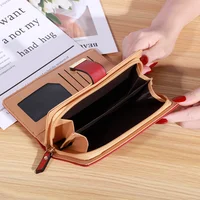 Portefeuille long en cuir PU pour femme, sac à main en poudre de feuilles creuses dorées, porte-monnaie, porte-cartes, pochette pour femme 3