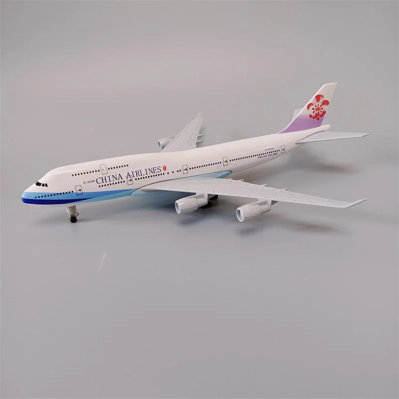 

20cm Alloy Metal Air China Airlines Taiwan Boeing 747 B747 Airways Airplane Model Plane Model Stand Diecast Aircraft with Wheels