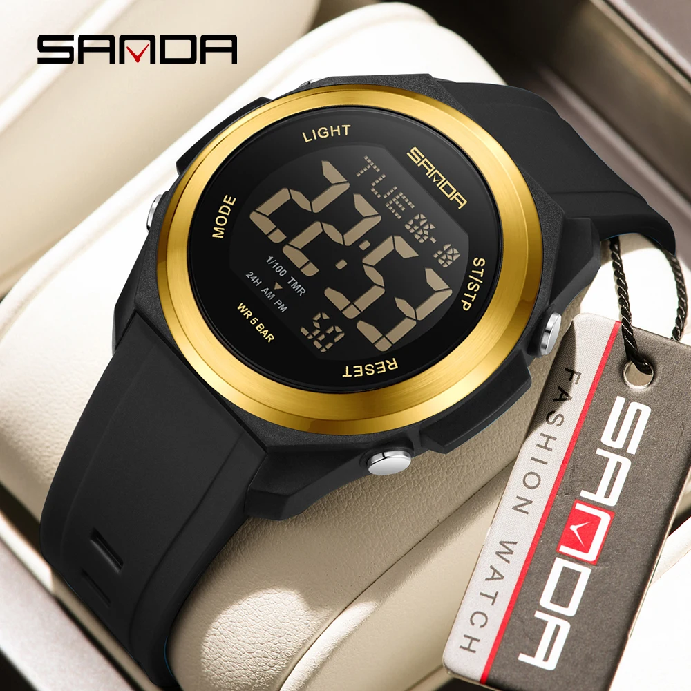 Student Digital Electronic Watch Sports Multi Functional Waterproof Colorful LED Men's Electronic Watch_voghion.com