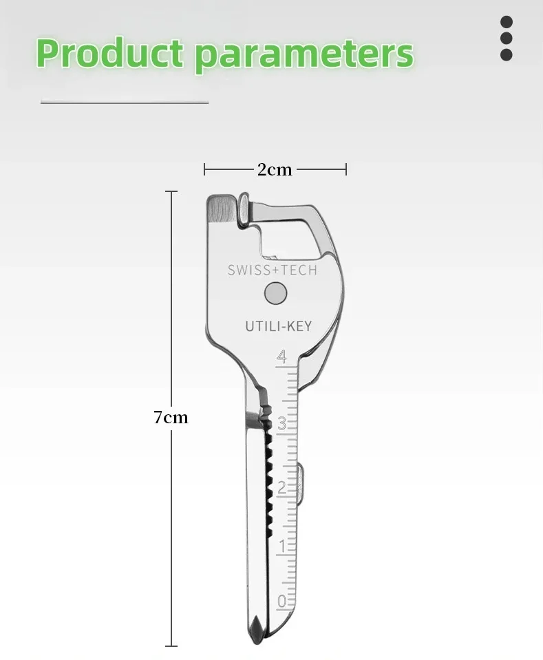 כלי קיפול מרובה תפקודים לפתיחת מחזיק מפתחות מברג EDC 6 ב-1 כלי עזר לשימור בחוץ להצלת חיים כיס פלייר מחזיק מפתחות