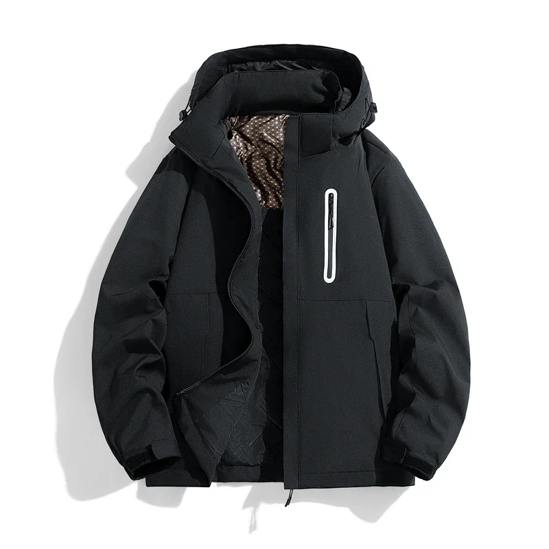 Waterproof Thick Warm Hooded Fishing Parka Jacket for Outdoor