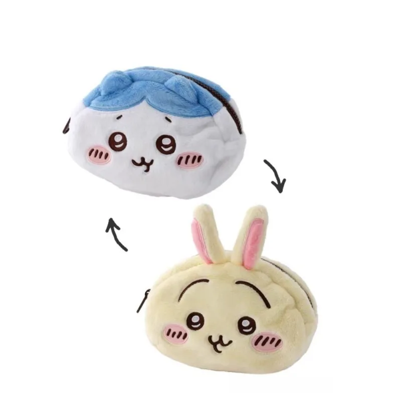 

Kawaii Chiikawa Usagi Portable Double Sided Storage Bag Stylish and Simple Plush Makeup Bag Cute Things for Girls