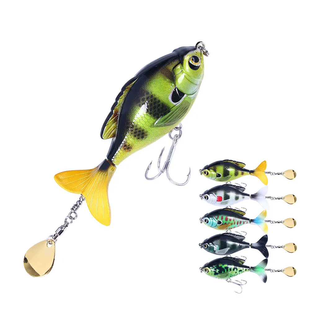

New Propeller Rotating Tractor Fishing Bait 9.5cm-16.5g-6# Road Sub-bait Floating Swimming Swimbaits Spiral Tail