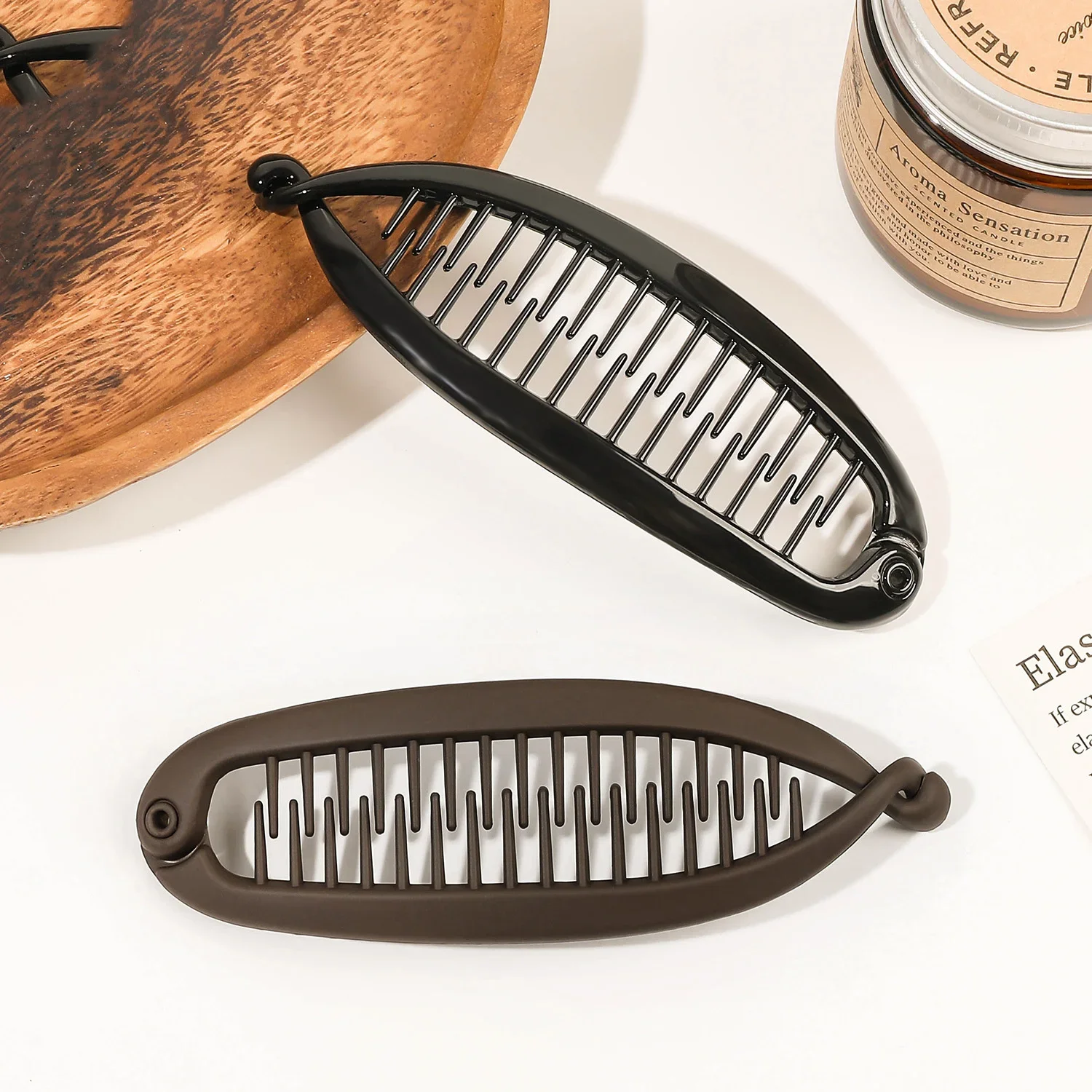 Matte Fish Shaped Hairpin Ponytail Banana Hair Clip Headband Women Hair Accessories