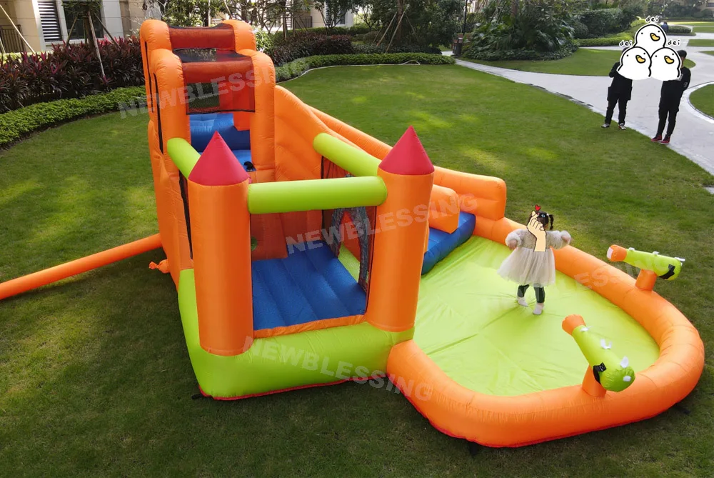 Inflatable Water Slide Backyard Double Slide with Jumping Bouncer Water Slide for Kids Children's Day 5 Inflatable Water Slide Backyard Double Slide with Jumping Bouncer Water Slide for Kids Children's Day 5