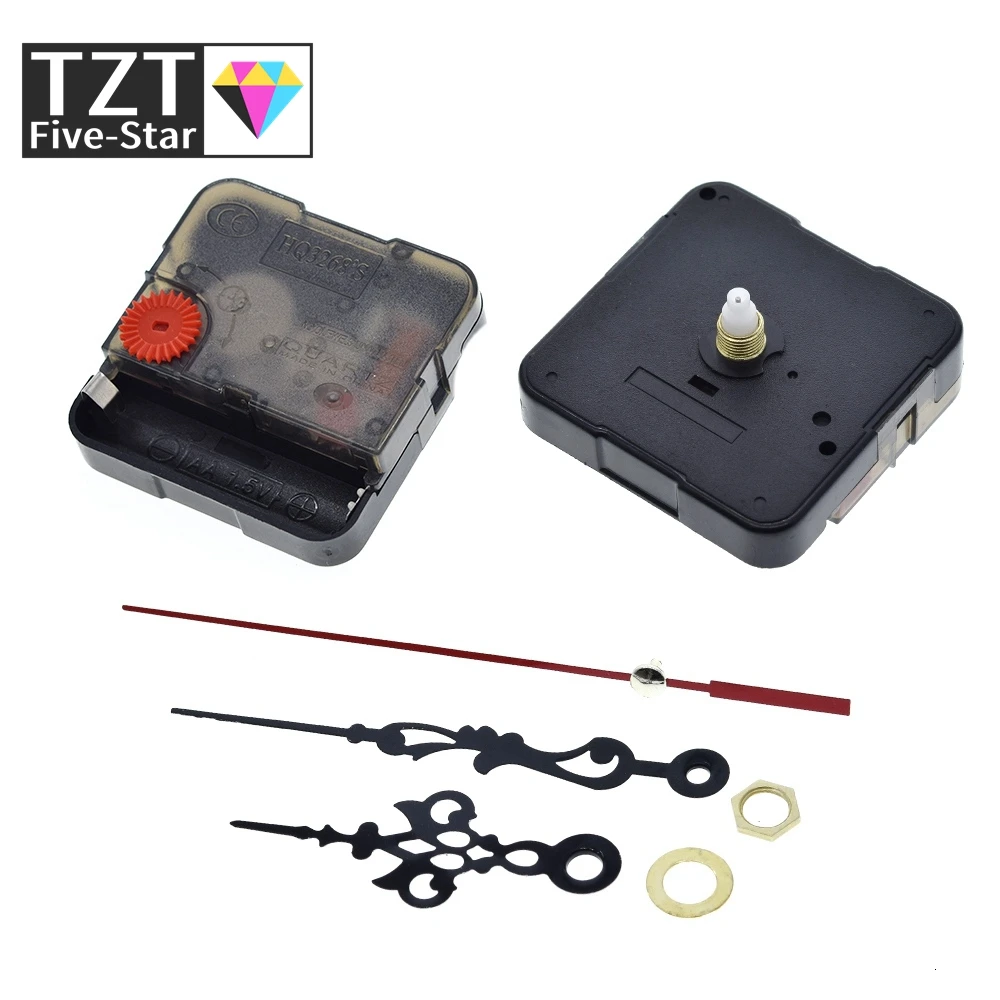 1/3 Stück Professionelles und Praktisches TZT Quarz-Wanduhr-Uhrwerk-Mechanismus DIY-Reparatur-Werkzeug-Set mit Roten Zeigern