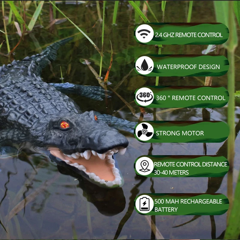 2.4G Electric Remote Control Crocodile RC Boat Toys remote control boat wind boat toys