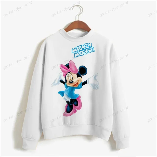thumbnail image 1 of Sudadera con capucha para mujer de otoño 2024 con estampado de Minnie Mouse de Disney, sudadera holgada de dibujos animados para mujer, sudadera Harajuku para mujer, top coreano para mujer, 1 of 5