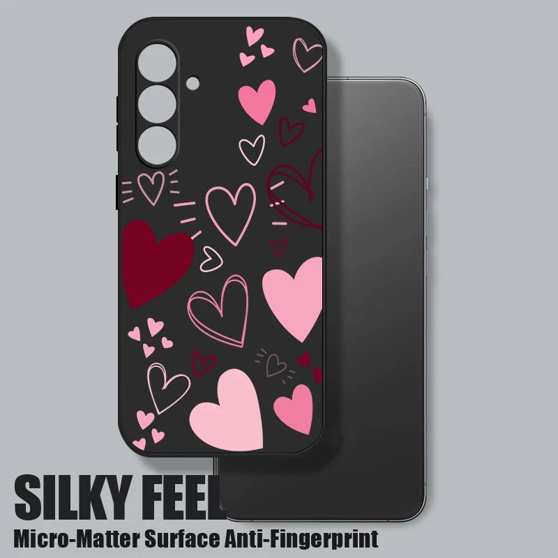 Charming Love Heart Pattern Soft TPU Phone Case Cover