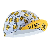 HISERWA Classic Retro Cycling Caps Beer Coffee Ice Cream Cartoon Polyester Cycling Caps Bicycle Quick Dry Sports Hats Summer 2