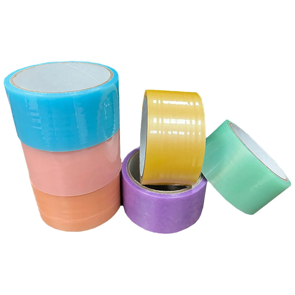 컬러 어린이 스크랩북 DIY 접착 테이프, 점착성 볼 테이프, 스트레스 완화 볼 테이프, 롤링 테이프 선물, 6 롤
