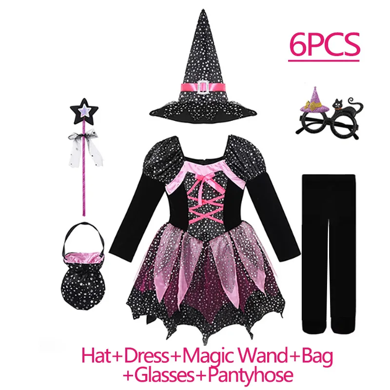 Kids Witch Costume Set 4
