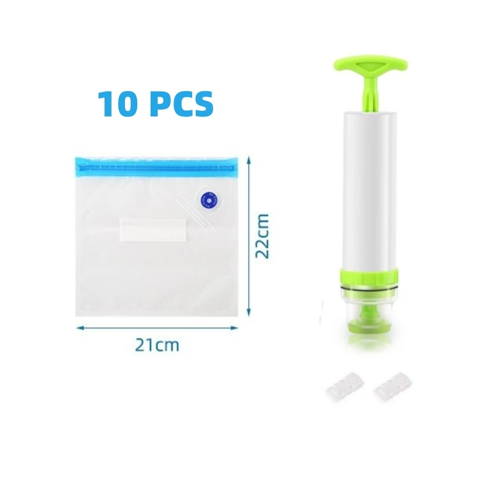 

Vacuum Bags Kit Hand Pump Food Storage Bags 16x2.6cm 21x22cm 26x28cm 26x34cm 30x34cm High Quality Plastic Brand New