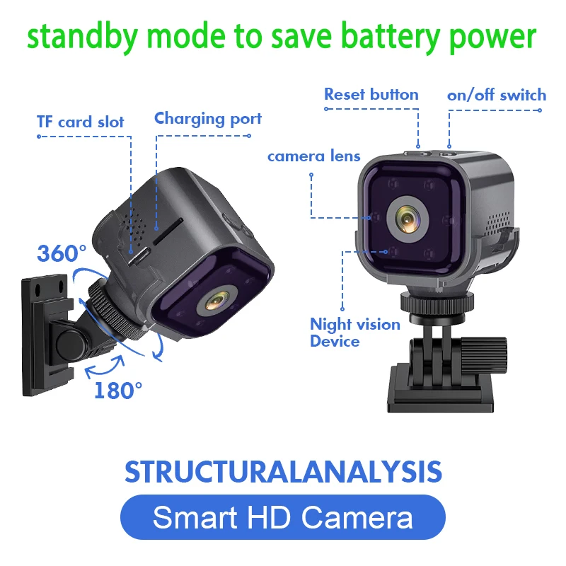 

1080 Wifi Mini Camera 4K Full HD Video Wireless Motion Detection Two Way Audio Surveillance Home Night Vision Recorder Micro Cam