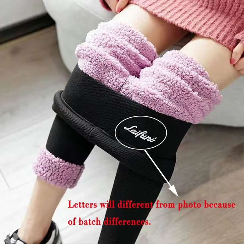 Winter Fleece Lined Tights Warm Thermal Leggings Thick Plush