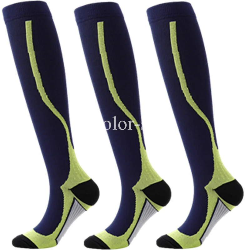 3 Pairs Lot Pack Compression Socks Stocking Running Men Women Compression Cycling Socks Knee High Running