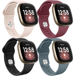 4 Pack Soft Silicone Strap Set for Smartwatch Bracelet Wristbands (4pcs)
