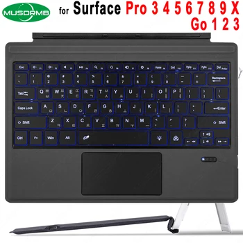 마이크로소프트 서피스 프로용 백라이트 키패드, 무선 마그네틱 키보드, 한국어  트랙패드, 3 4 5 6 7 8 9 X Go 1 2 3
