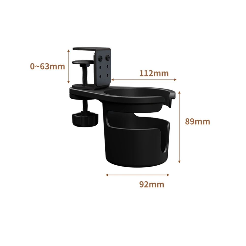 Desk Cup Holder For Coffee Mugs Water Bottles Household Three-level Height Adjustable Upgraded Rotating Clamp Stand Spare Parts