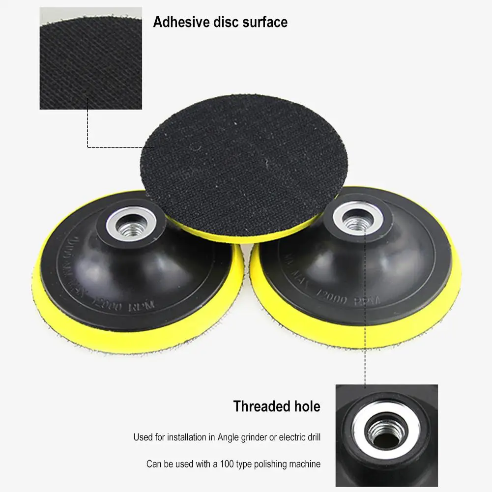 3-5 Inch Backing Pad Car Polisher Bonnet Angle Grinder Wheel Sander Disc Auto Polishing Machine Tool Self-adhesive Backing Pads car polishing pad car polish pad wool polishing pad polishing wheel disc