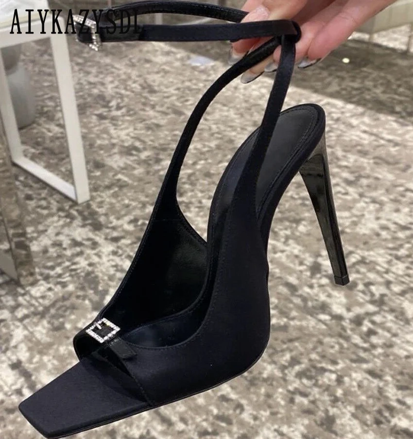 

Fashion Ankle Strap Women Prom Dress Stripper Shoes Sandalias Mujer Gladiator Sandal Ankle Strap Peep Toe Buckle Woman Pump 2023