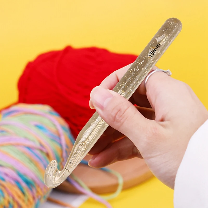 거대한 크로셰 후크 세트, 플라스틱 뜨게 바늘 키트, DIY 원사 바느질 공예 뜨게 도구, 12mm, 15mm, 18mm, 20mm, 25mm, 5 개