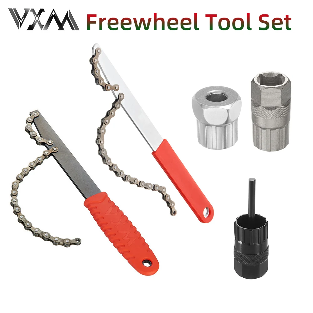 Bike Flywheel Removal Tool Kit With Cassette Wrench 12 Teeth MTB Cassette Sprocket Removal Wrench Portable Bicycle Repair Tools bicycle cassette,bicycle sprocket gear,bicycle parts,bike sprocket,bike freewheel
