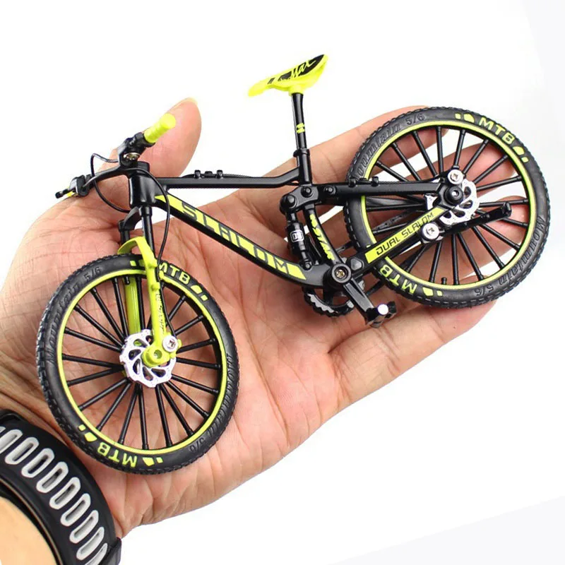 New 1:10 Mini Finger Mountain Bike Diecast Model Alloy Bicycle Simulation Collection Die Casting Racing Metal Bike Toys for Boy
