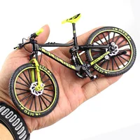 New 1:10 Mini Finger Mountain Bike Diecast Model Alloy Bicycle Simulation Collection Die Casting Racing Metal Bike Toys for Boy 1