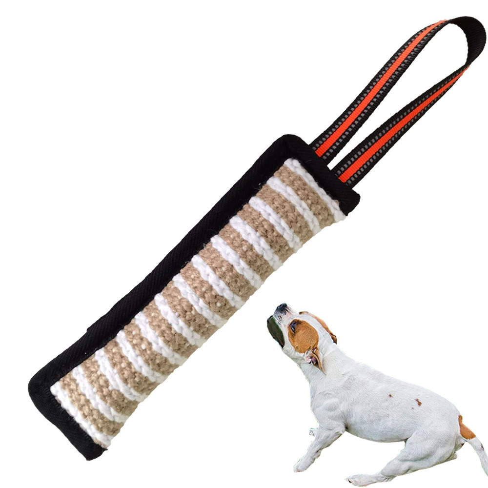 Dog Tug Toy Dog Training Bite Pillow Jute Bite Toy - Best for Tug of War,  Puppy Training Interactive Play - Interactive Toys for Small and Medium  Dogs