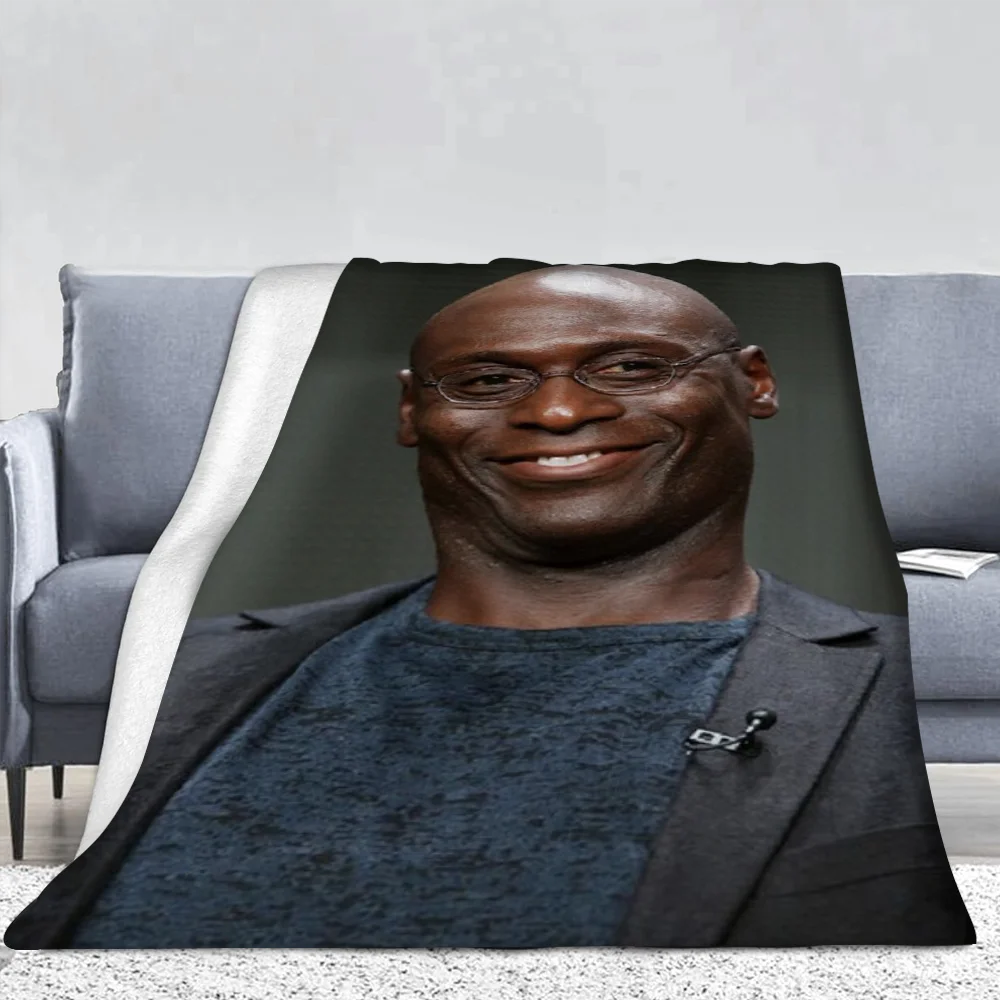 Lance Reddick 소파 침대용 특대 담요, 캐릭터 비치 타올, 홈 장식, 푹신한 격자 무늬, 럭셔리 침구