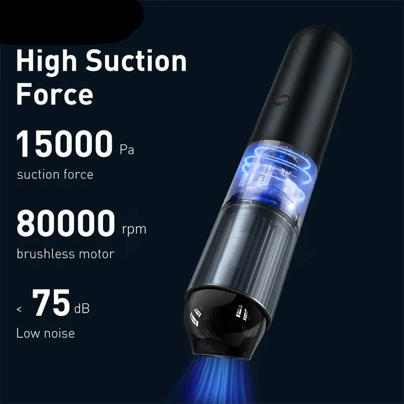 

Автомобильный пылесос 15000 па, беспроводной пылесос со стандартной работой для уборки дома, ПК, портативный пылесос