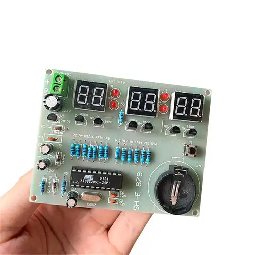 AT89C2051 Electronic Clock Digital LED Display 4 Bits Electronic Clock Electronic Production Suite DIY Kit 0.56 Inch Two Alarm - Image 3