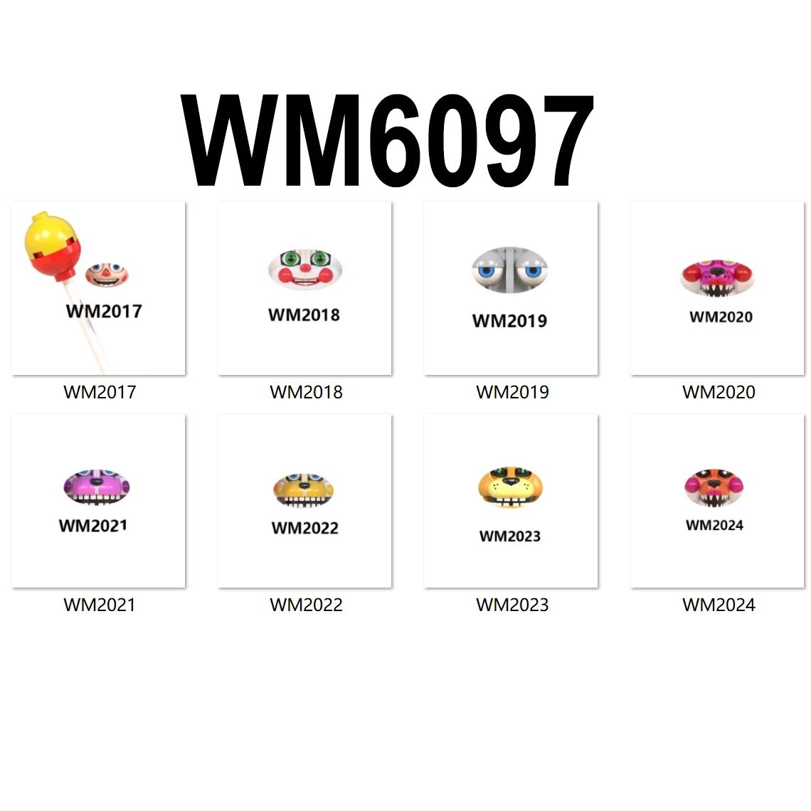 빌딩 블록 미니 피규어 장식 조각 DIY 액션 피규어 모델 어린이를위한 무서운 장난감 WM6074 WM6173 WM6097 WM6206 WM6170