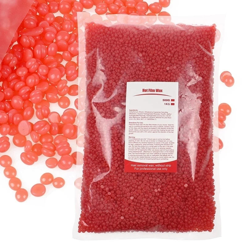 1000g Hard Wax Beans Solid Hair Remover No Strip Depilatory Hot Film Wax Bead Hair Removal for Full Body Bikini Face Leg Eyebrow 5